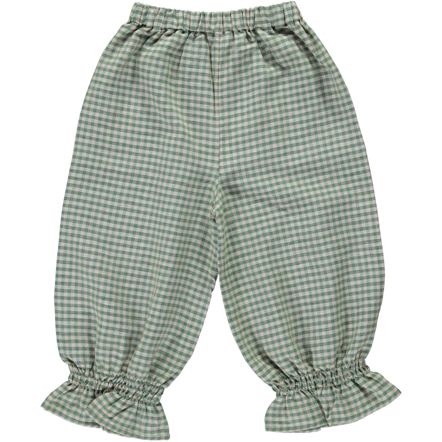 Uma Organic Cotton Pants Green Gingham