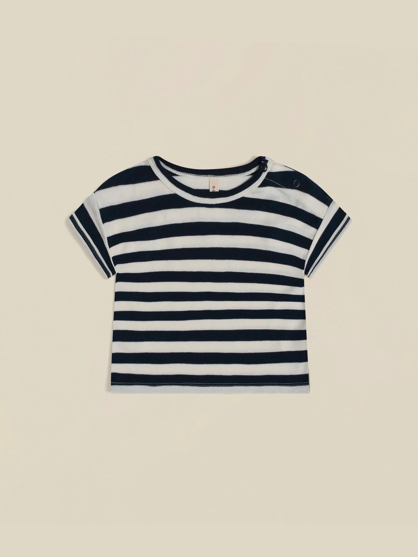 Sailor Organic Cotton Boxy Stripe T-Shirt Navy