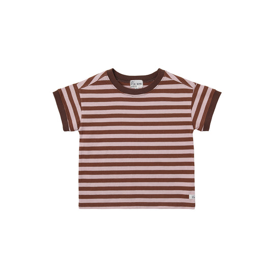 TOBY HALF STRIPE T SHIRT 2 COLORS