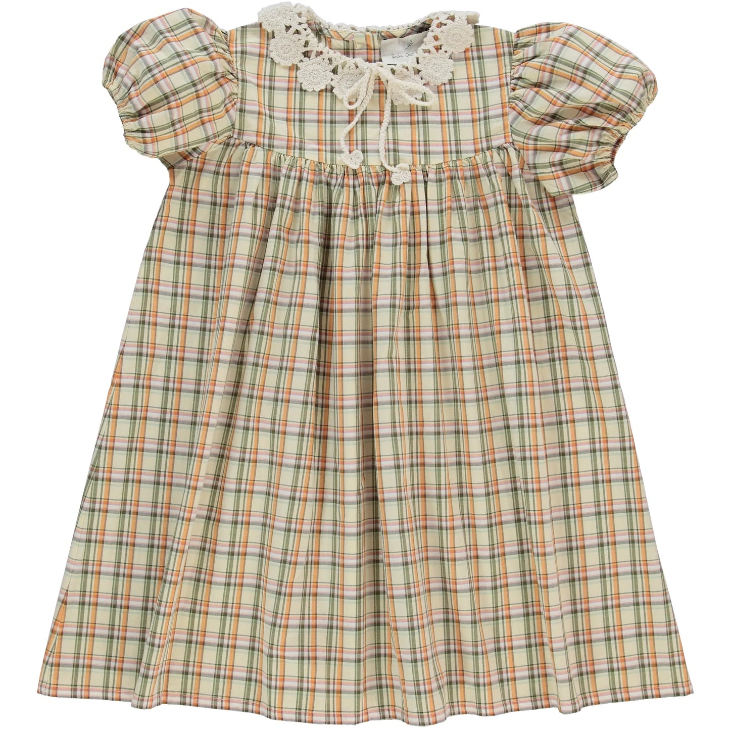 Astrid  Short Sleeves Organic Cotton Dress Prairie Check
