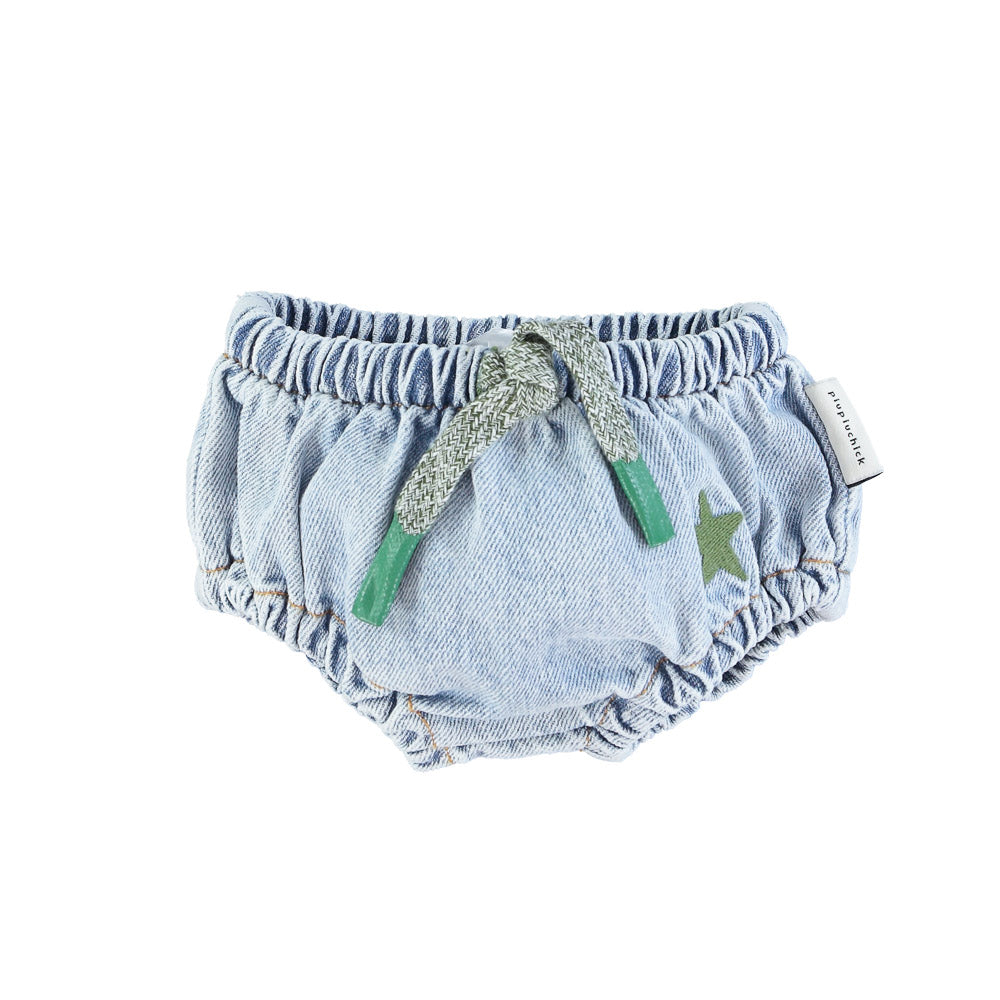 Baby Shorties Washed Blue Denim