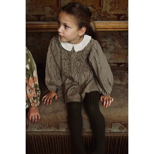 Louise Cotton Ribbed Tights 2 Colors