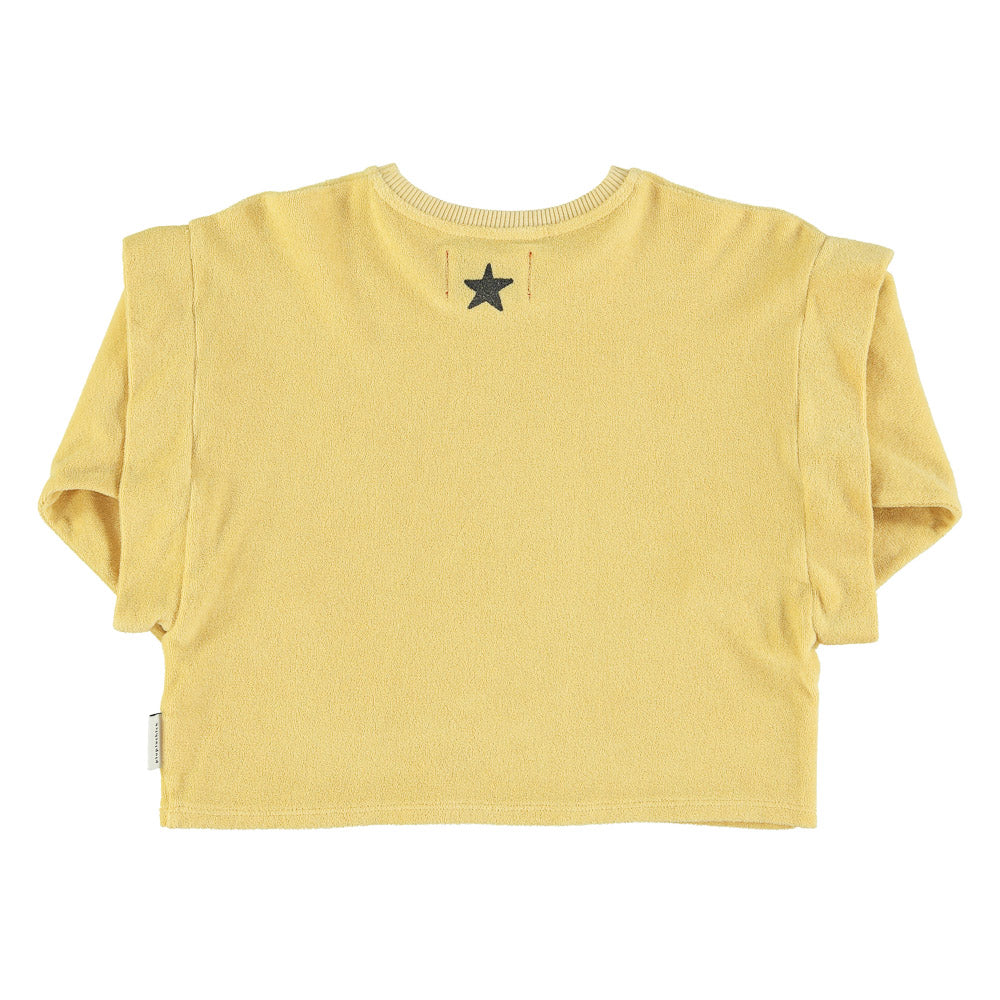 Long Sleeve Organic Cotton Self Love Journal Print T Shirt Yellow