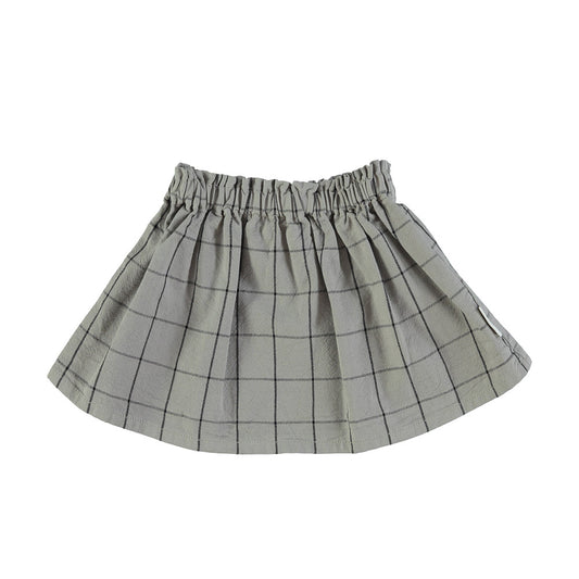 Checkered Mini Skirt Grey