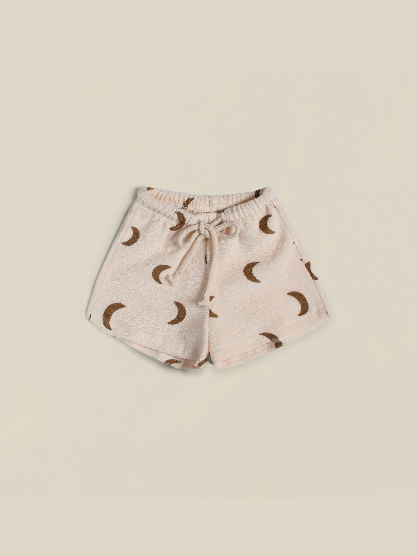 Gold Midnight Organic Terry Cotton Rope Shorts White