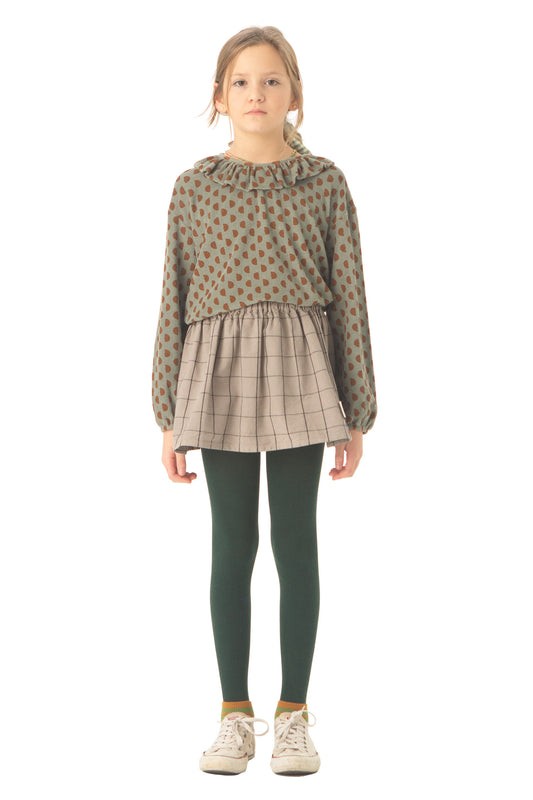 Checkered Mini Skirt Grey