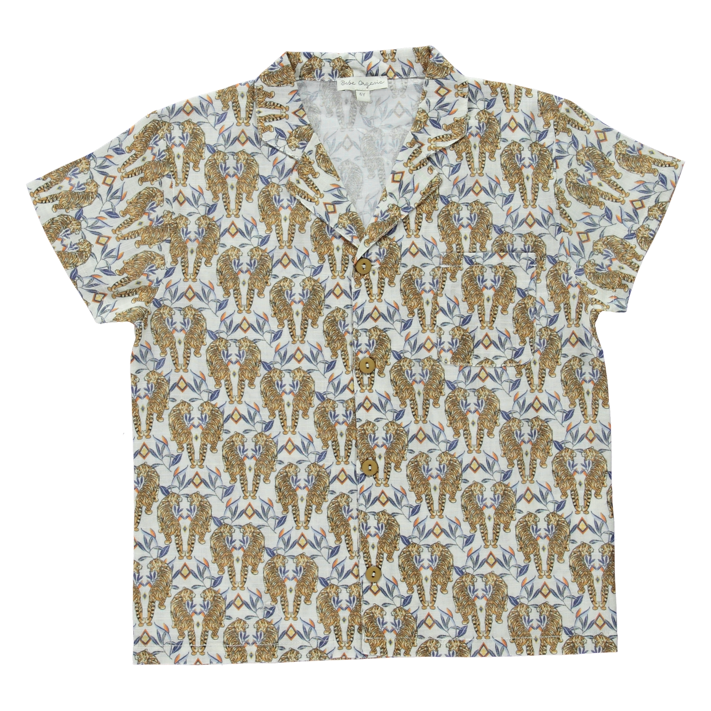Wild Print Tigers Cotton Shirt